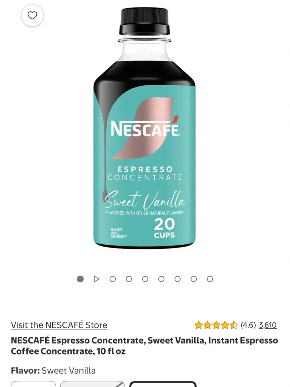 NESCAFÉ Sweet Vanilla Espresso Concentrate - NEW
